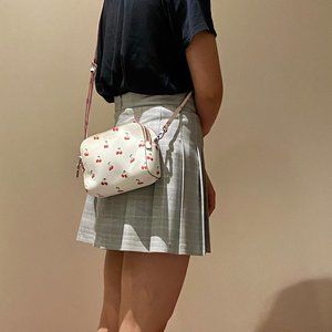 Double Zip Cherry Cross Body Bag